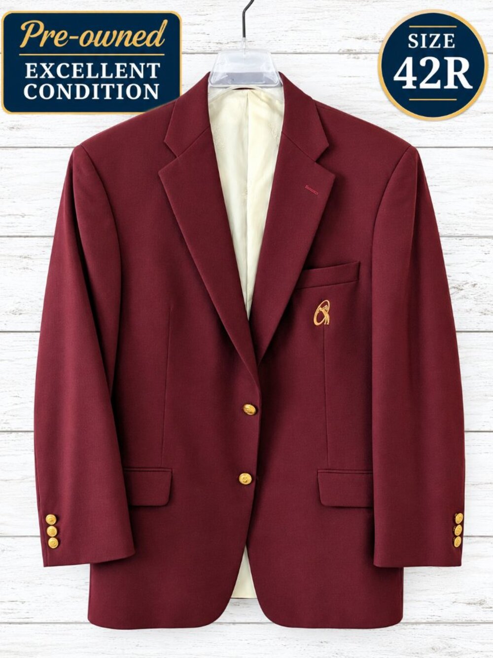 Bobby Jones Men's Burgundy Blazer 42R tailored by Hickey Freeman